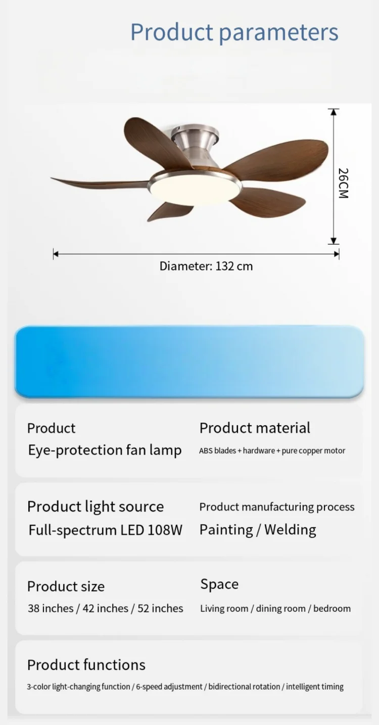 Ceiling Fan, BLDC, LED, 3ABS - detail 2