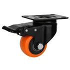 2 2 Caster Caster Wheel Plastic Swivel 2 Inches 4 Inch 3 Inch Orange Stem Plate Medium Duty