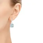 14k Hoop Earrings Hoops Earrings Fashion Jewelry 14k Gold Big Aquamarine Hoop Earrings Hoops Women