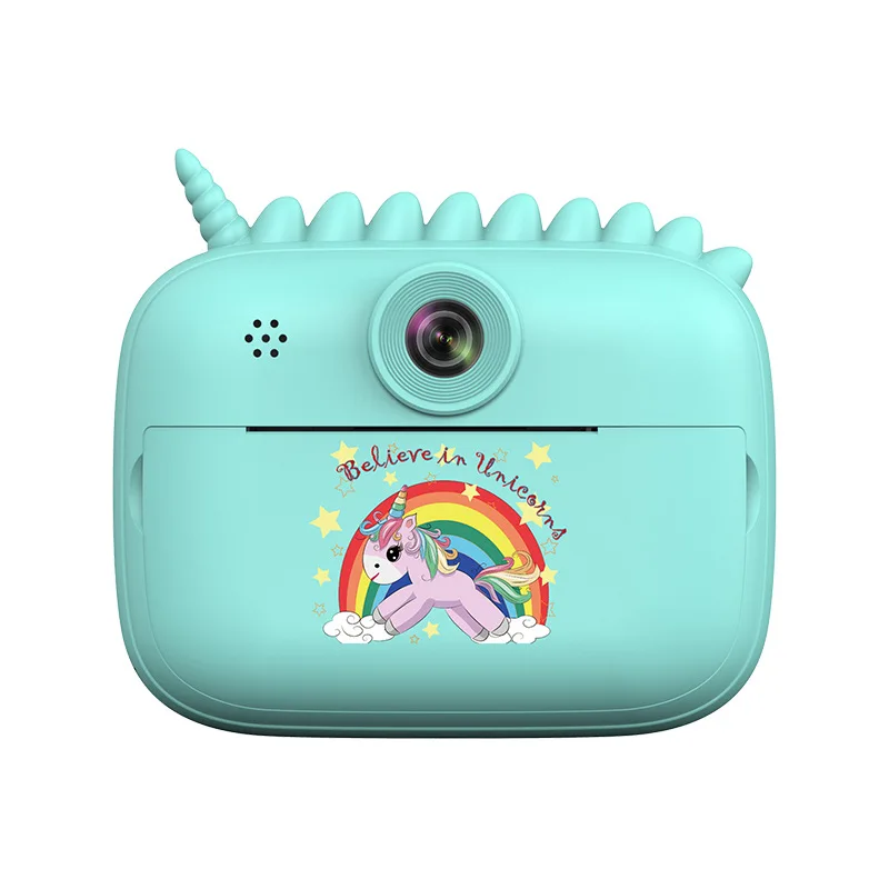 Unicorns Kids Camera Instant Print  1080P Selfie Digital Video Camera Children Thermal Photo  Instant Print  Camcorder