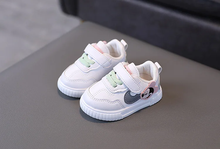 White Casual Shoes For Baby Boy Girl Brand Children Sneaker Mickey