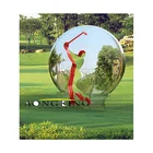 Art Golf Outdoor Metal Art Stainless Steel Play Golf Recreation Club Design Sculpture Garden