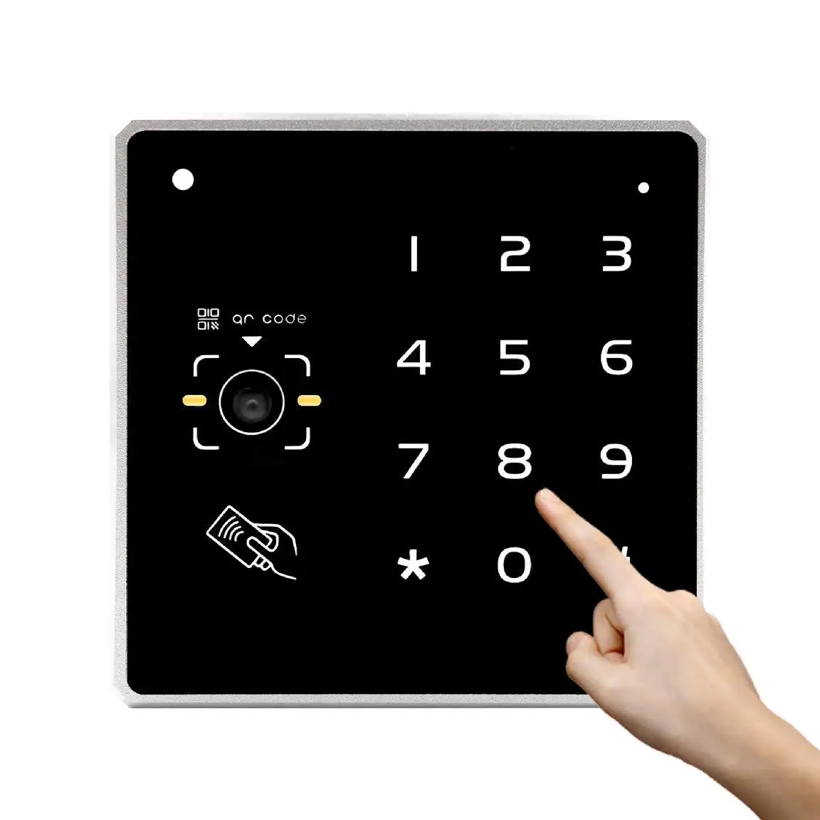 Metal Keypad QR Code Reader Password Access Control 2D Card Reader Wiegand26/34 Contactless Card Reader