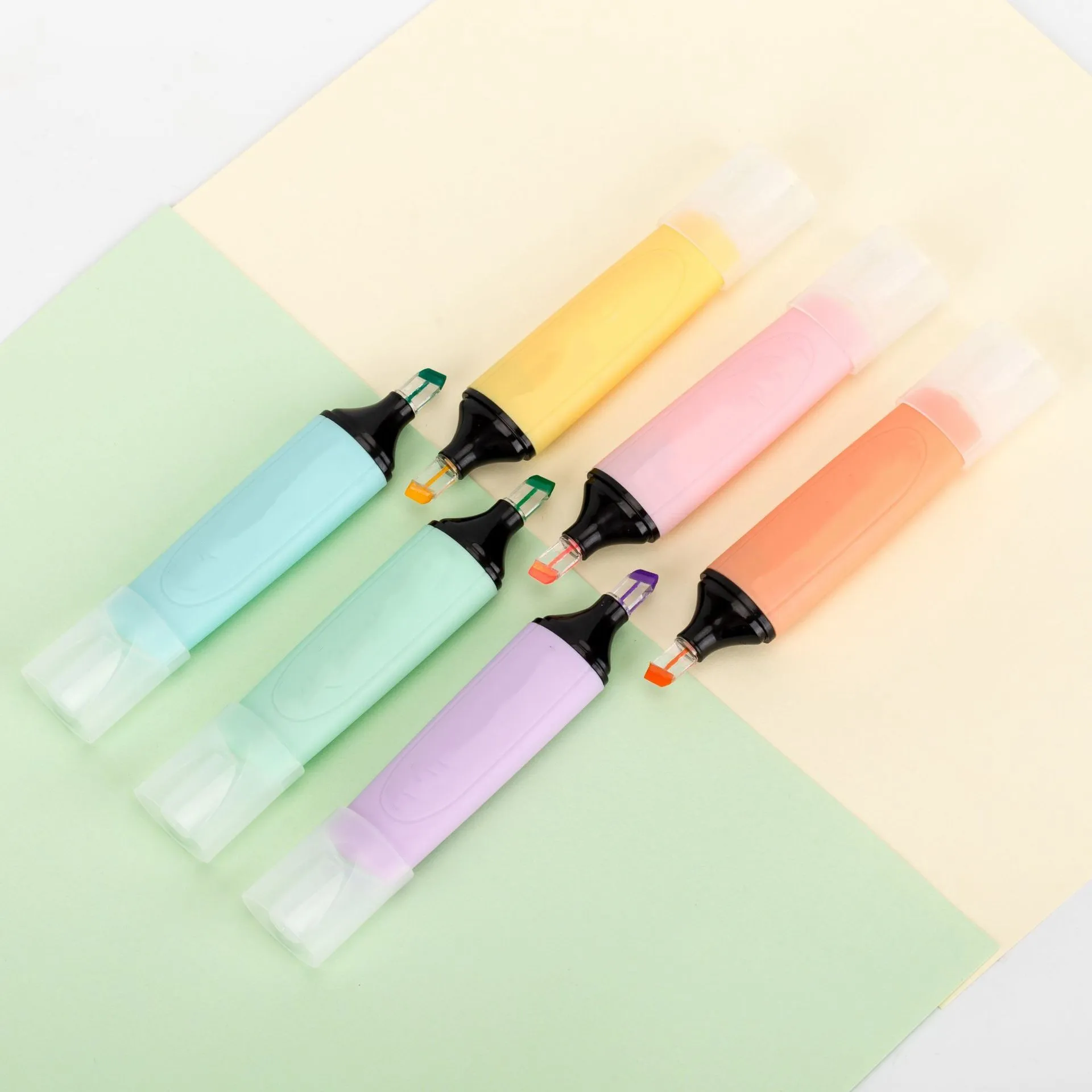 Manufacturer Transparent Wholesale Best Student And Kids Highlighter Fluorescent Marker Pens For Journalling