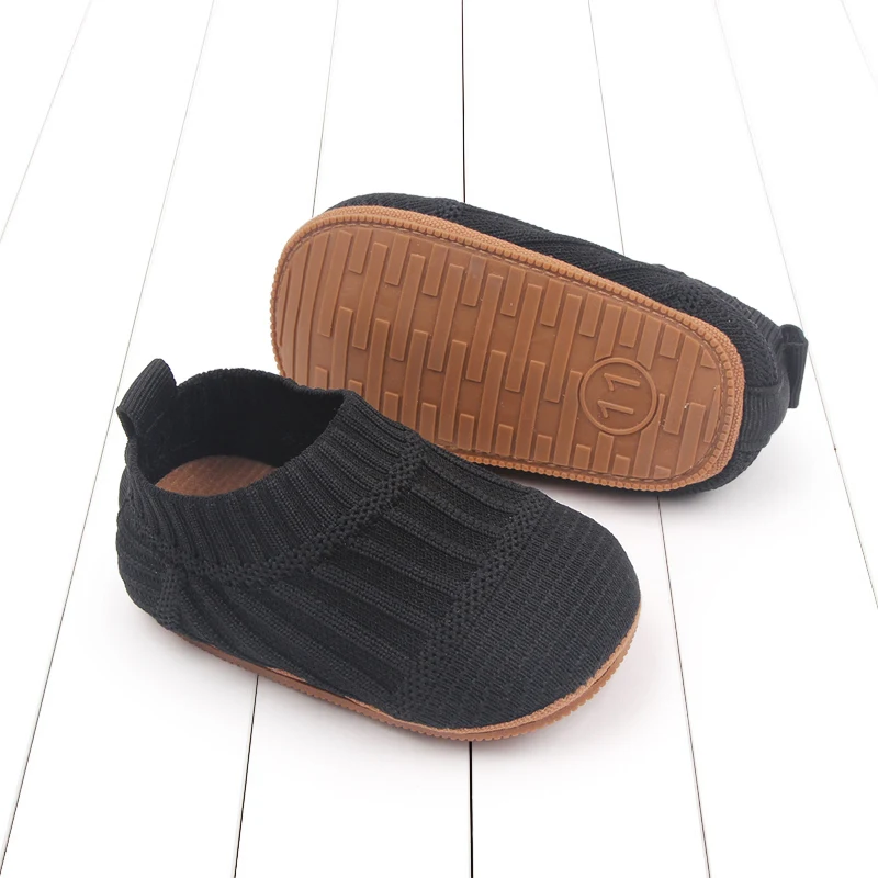 Baby Boys' Walking Shoes Breathable Soft Soles 0-1 Year Old Baby Girls Spring and Summer Non-slip Flying Knitting Shoes factory