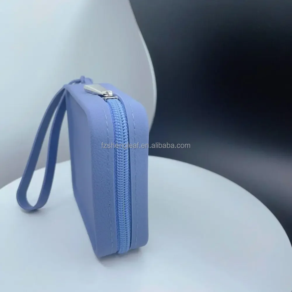 product luxury unique cute kawaii silicone square earphone women ladies girls kid travel mini small coin purse pouch cosmetic bag custom-4