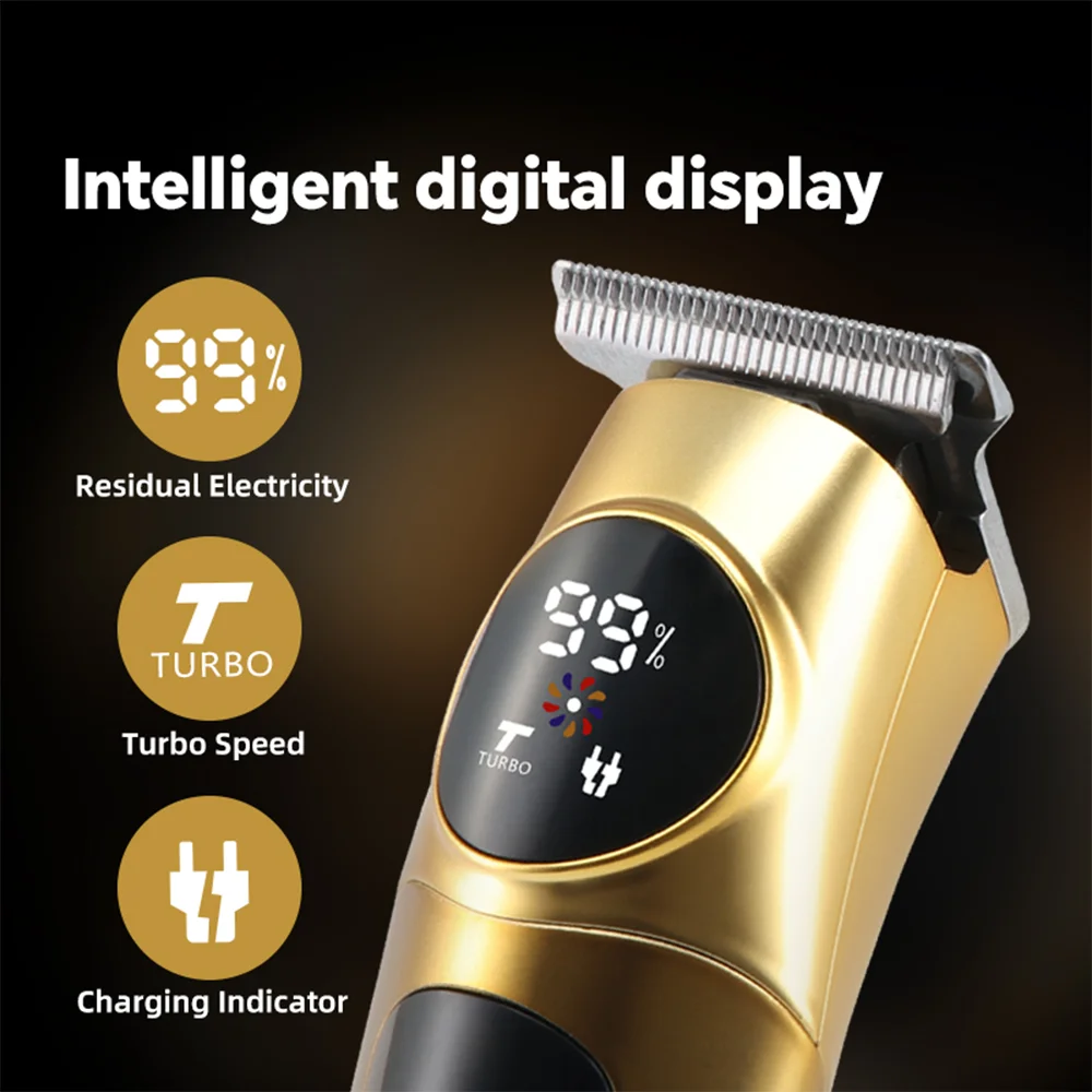 Professional Rechargeable USB Electric Hair for Clipper Adjustable Blade Head Stainless Steel English Instructions for Household manufacture
