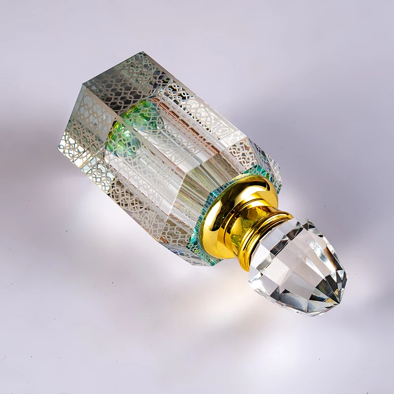 product new design pattern can be customized 12ml glass empty bottle texture fashionable crystal perfume bottle-6