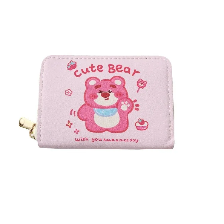 2024 simple cartoon ladies wallet cash envelope card holder purse business wallet woman cute little dog pu leather wallets
