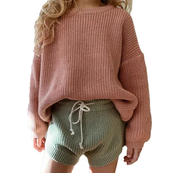Latest Fashion Autumn Winter Custom Designer Baby Kids Sweater Knit Jumper Set Baby Clothes