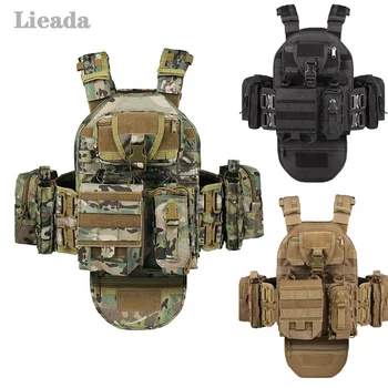 Quick Release Chaleco Tactical Plate Carrier Cobra buckle Molle Crotch Protection Tactical Vest 1000D polyester