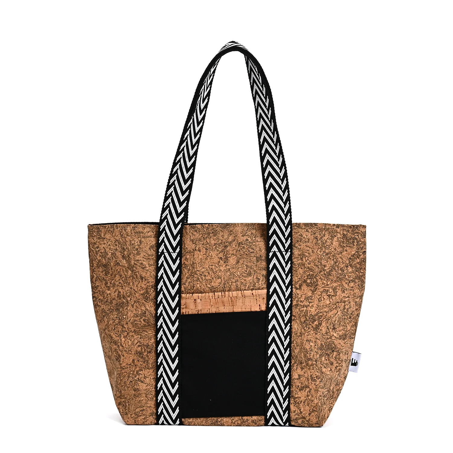 Wholesale Customizable Natural Cork Wood Tote Handbags Large Capacity Women's Shoulder Bags for Shopping details