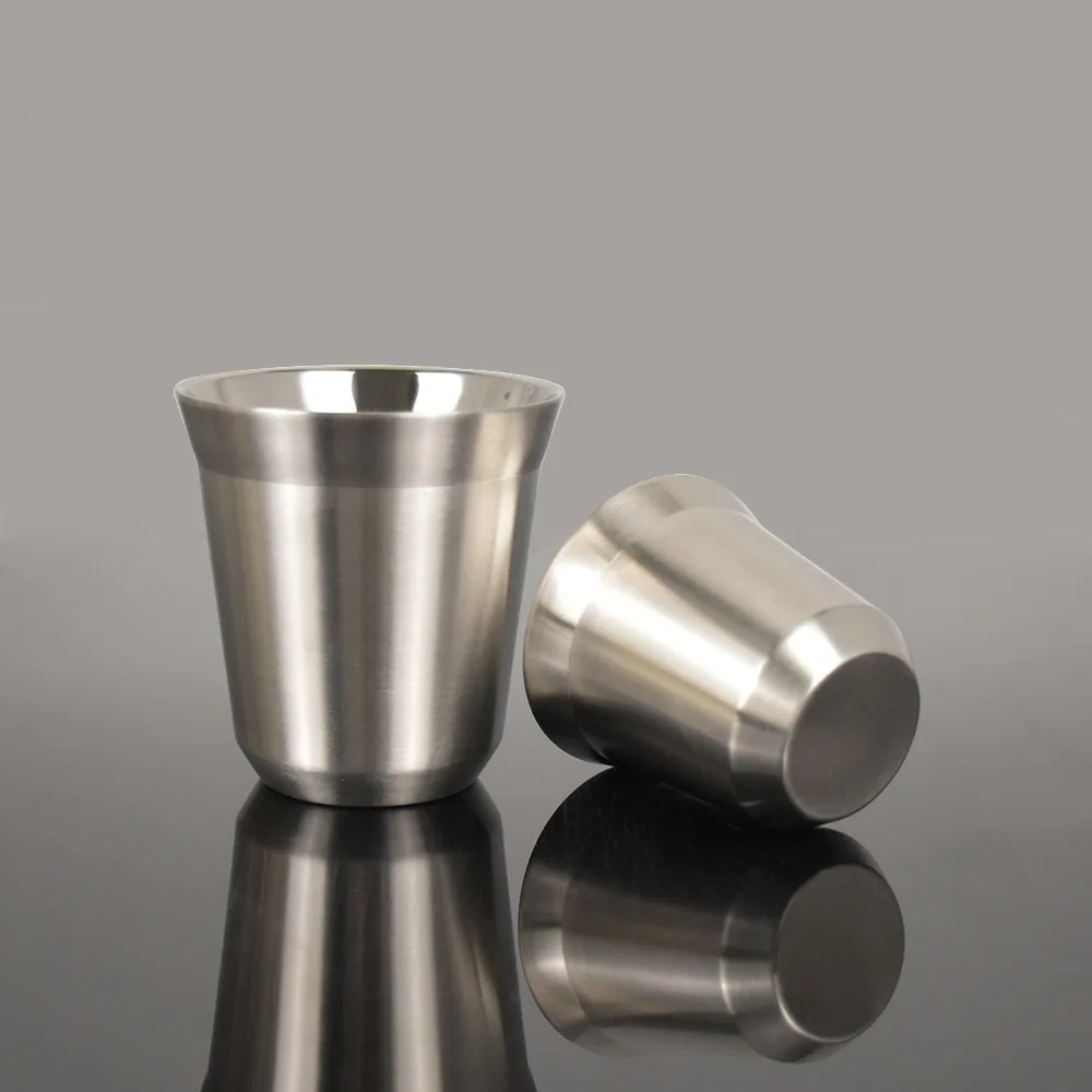 75ml 150ml Double Wall Insulated 304 Stainless Steel Thermal Shot mate Cup Reusable Espresso Coffee Cups