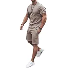 Men T Shirt Factory New Products Men Fashion Plain Color Oversized Tshirt Short T Shirt Set