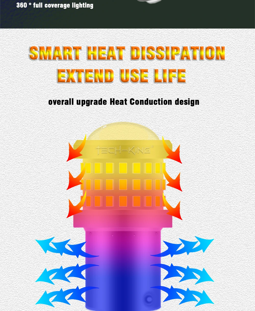 9-80v signal light BAU15S PY21W LED Car Tail Bulb Brake Lights Reverse Lamp Daytime Running Signal Light 3156-3157 led bulb