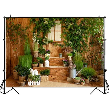 Spring Flower Backdrop for Photography Garden Wood Scenery Photo Background Easter Egg Festival Children Kids Poritrat Backdrop