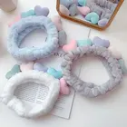 Designer Hairband Cute Love Hairband Ladies Wash Face Simple Cat Ears Hairband Fashionable Wide Plush Peach Heart Hairband