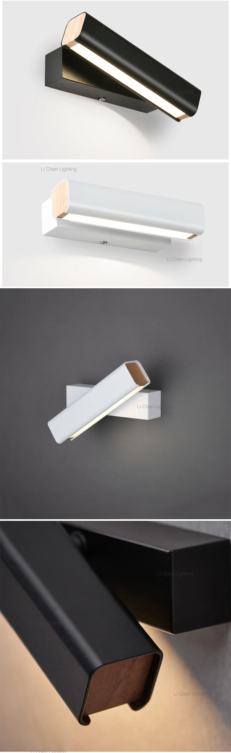 rt 2206 contemporary style indoor decoration sconce light bedside corridor adjustable modern led wall lamp-1