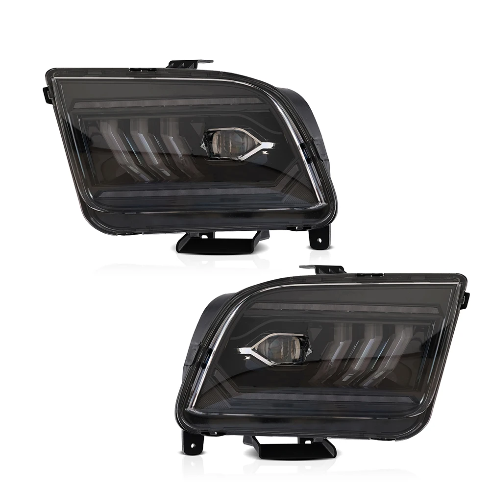 product headlight head light led lens headlights head lamp for ford mustang headlamp headlight 2005 2009 plug and play-4