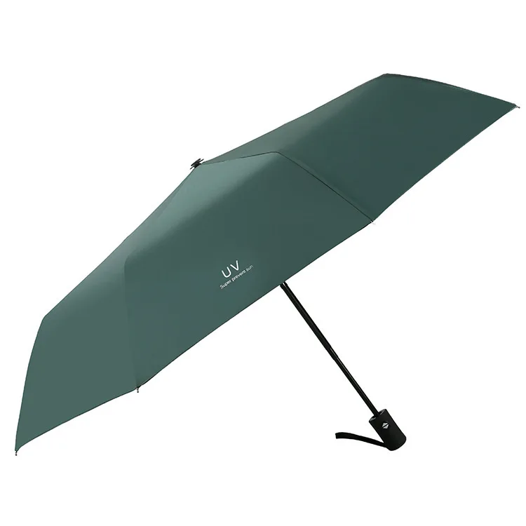 DD879  wholesale foldable 3 folding uv protection umbrella umbrella promotional Popular uv 8 ribs folding umbrella suppliers