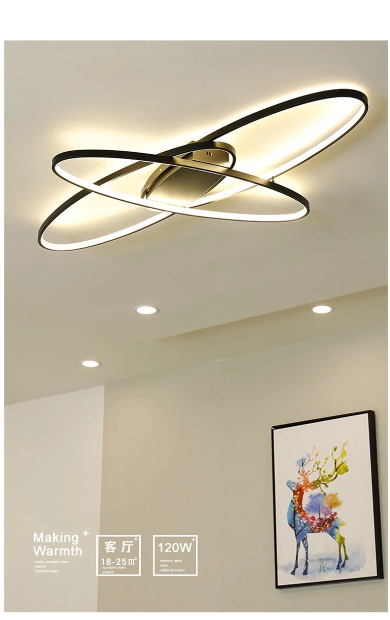 Simple Post-modern Home Creative Nordic New Bedroom Ceiling Lamp Living Room Lamp Led Ceiling Light