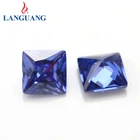 Gemstones Languang Various Sizes Of Cut Gemstones In Bulk Imported Tanzanite Blue Square Cubic Zirconia
