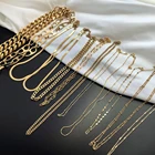 Jewelry Dylam 2021 Fashion Necklace 2020 Trendy Chain Silver Jewelry Stainless Steel Necklaces For Women