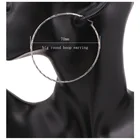 Hoop Earrings Silver 70mm Round Copper Quality Twisted Big Hoop Earrings Minimalist Silver Earrings Hoop Women