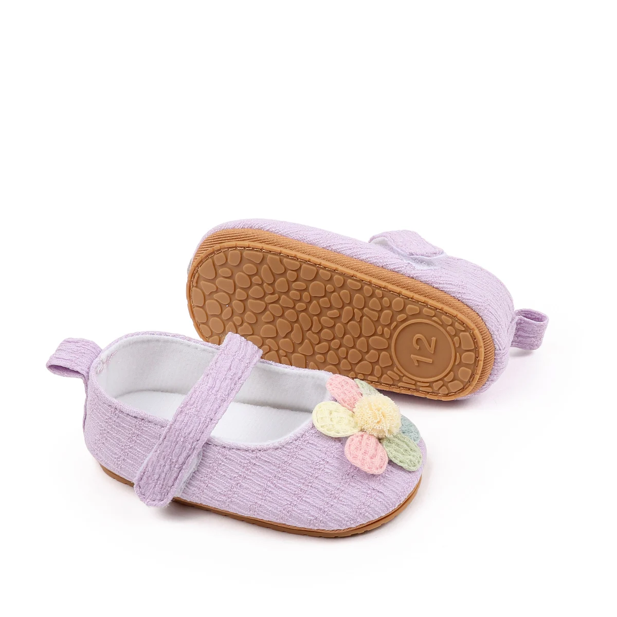 Soft TPR Outsole Colorful Flower Design Newborn Toddler Baby Girls Shoes First Walking Baby Girl Shoes supplier
