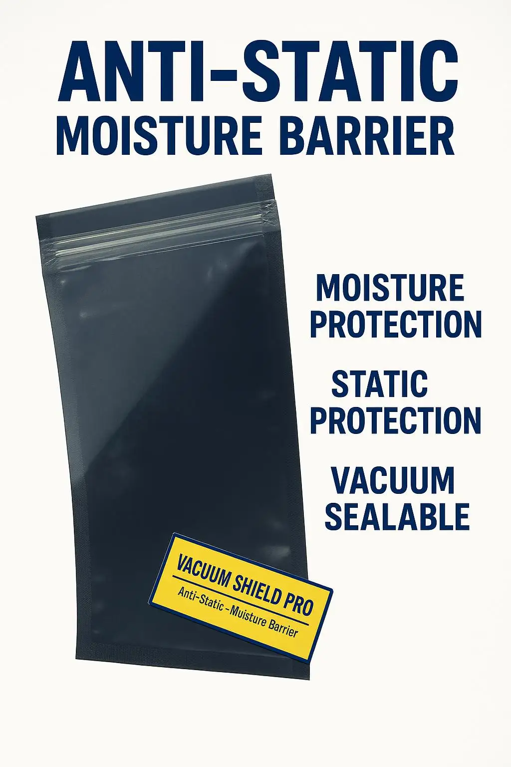 Custom Printed Antistatic ESD Shielding Bag with Ziplock for Moisture Barrier Packaging of Sensitive Electronics - detail 3
