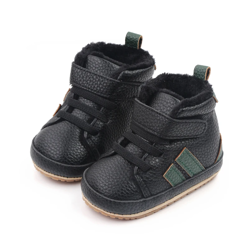 Factory Direct Winter High Quality Add Plush Warm Baby Toddler Boy Shoes Soft TPR Outsole 2023 details