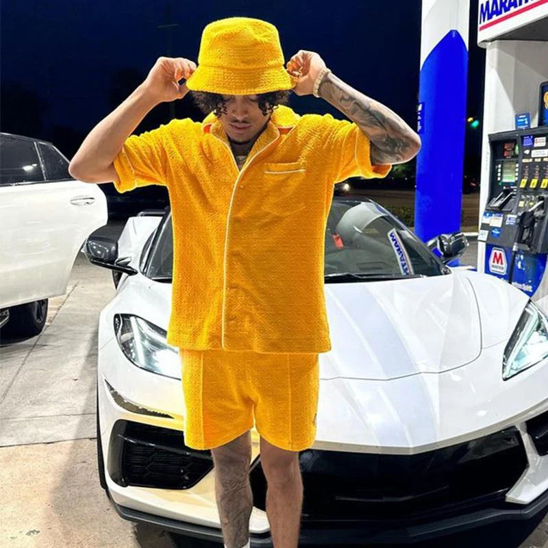 Custom Logo Streetwear Clothing Vendor Outfit Two Piece Shorts T Shirts 2 Piece Pants Tshirt Men's Sets Tracksuits for Men supplier