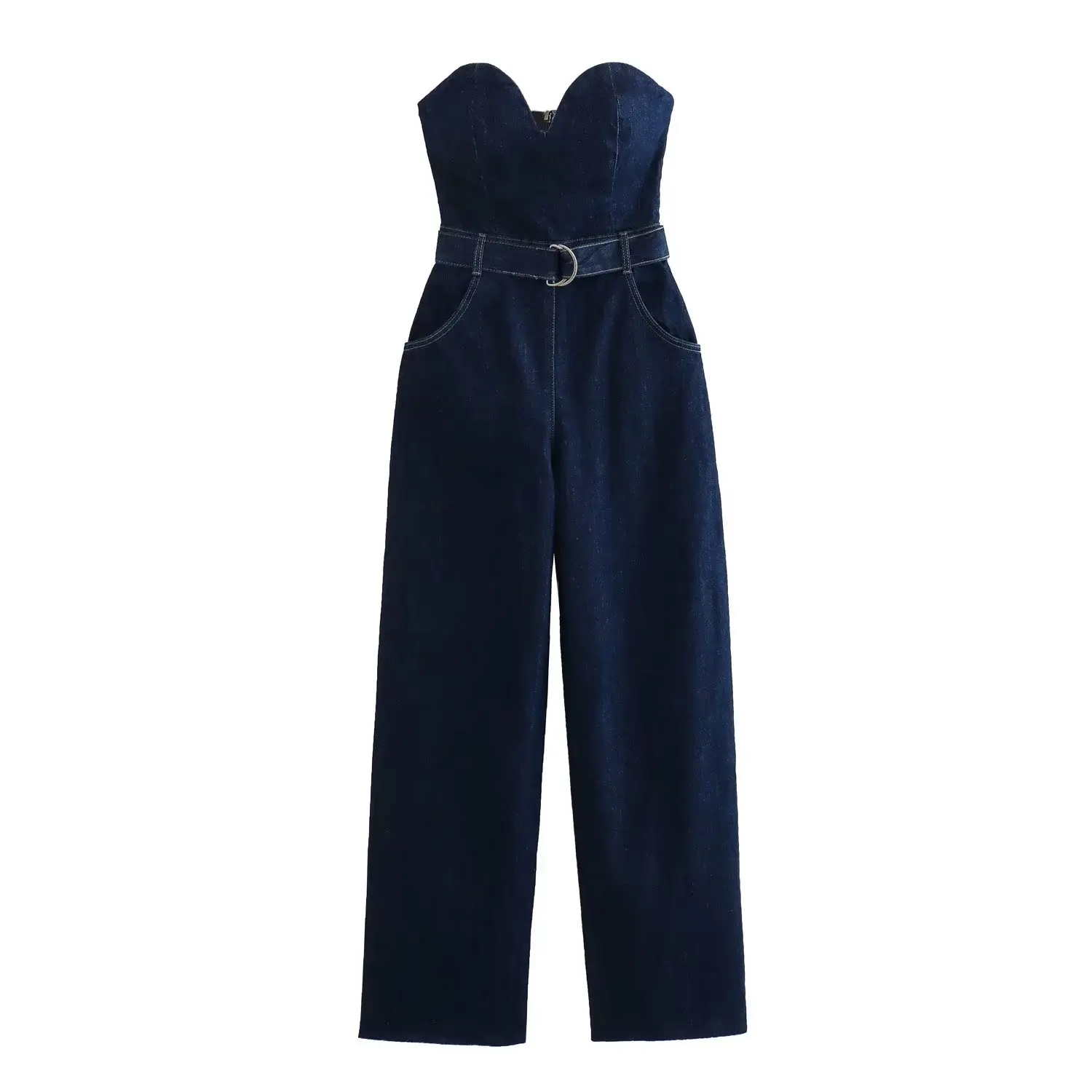 Women summer New Chic Fashion Corset jeans Jumpsuits Vintage Backless Female Playsuits Mujer