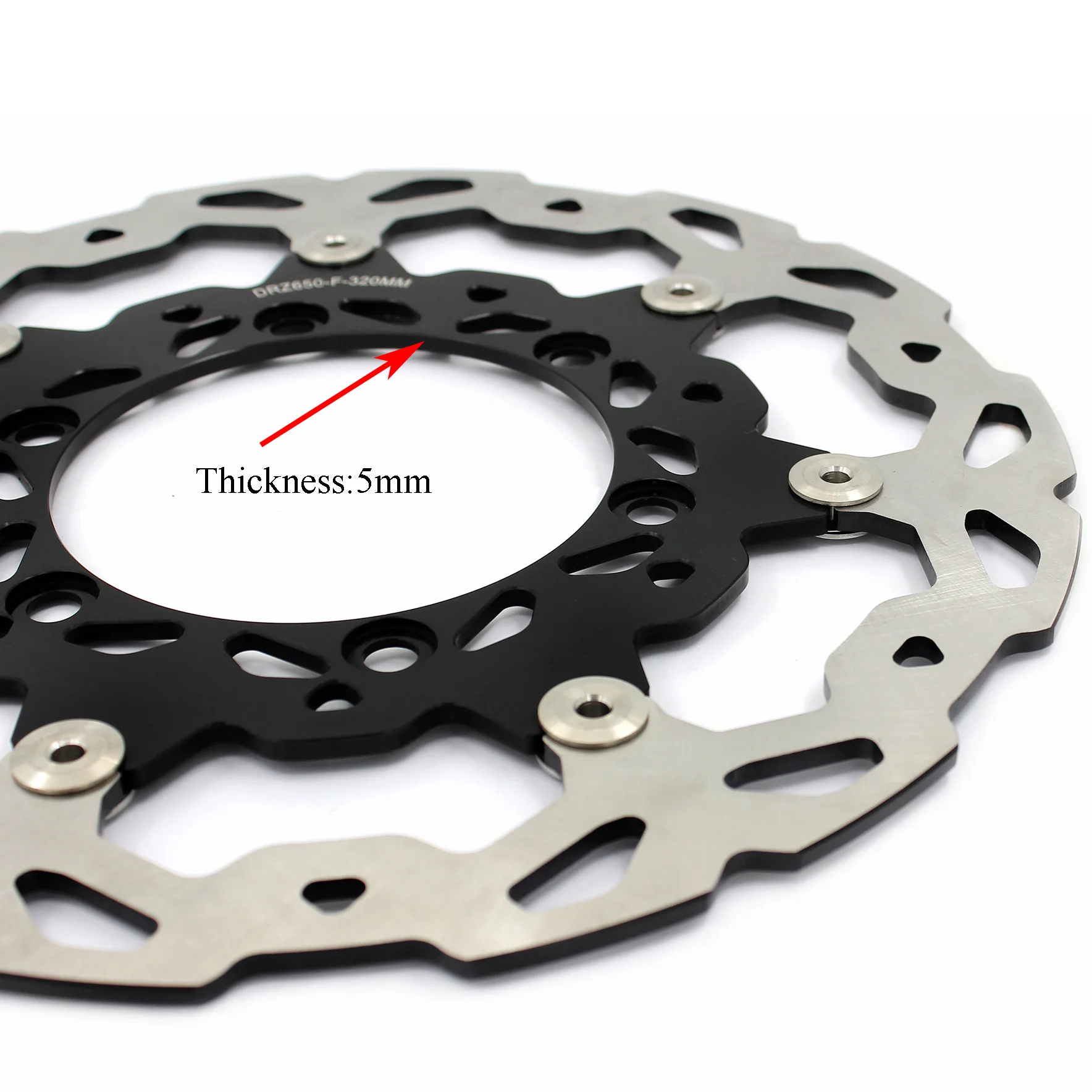 Kke Motorcycle Supermoto 320mm Front Floating Brake Disc Rotors Fit