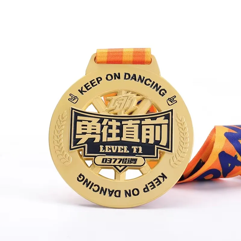 Wholesale 3d Metal Gold Sliver Bronze Zinc Alloy Medals Manufacturers Custom Sport Kids Dance Medals factory