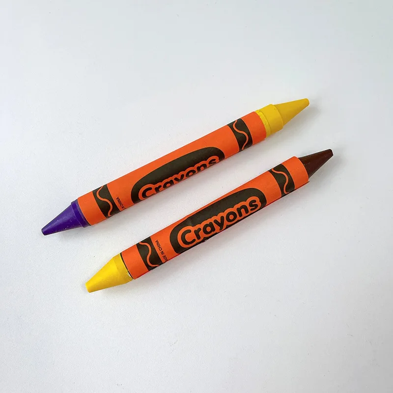 Wholesale Customized Non Toxic Wax Round Crayon Set Kids Drawing 4 Pcs