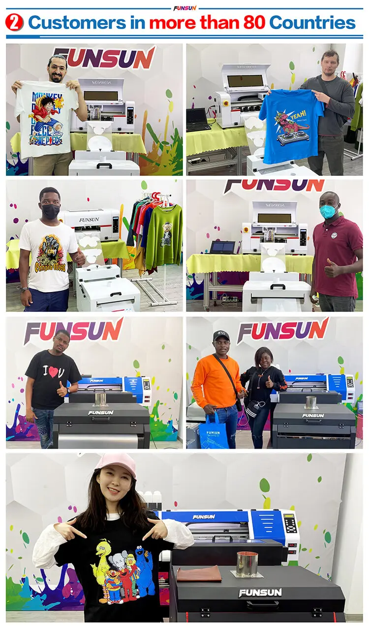 Funsun 30cm Roll to Roll Direct to Film and Transfer DTF Printer Pro with XP600 Print Head