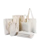 Printed Shopping Bag Custom Printing Plain Cotton Canvas Grocery Shopping Tote Bag