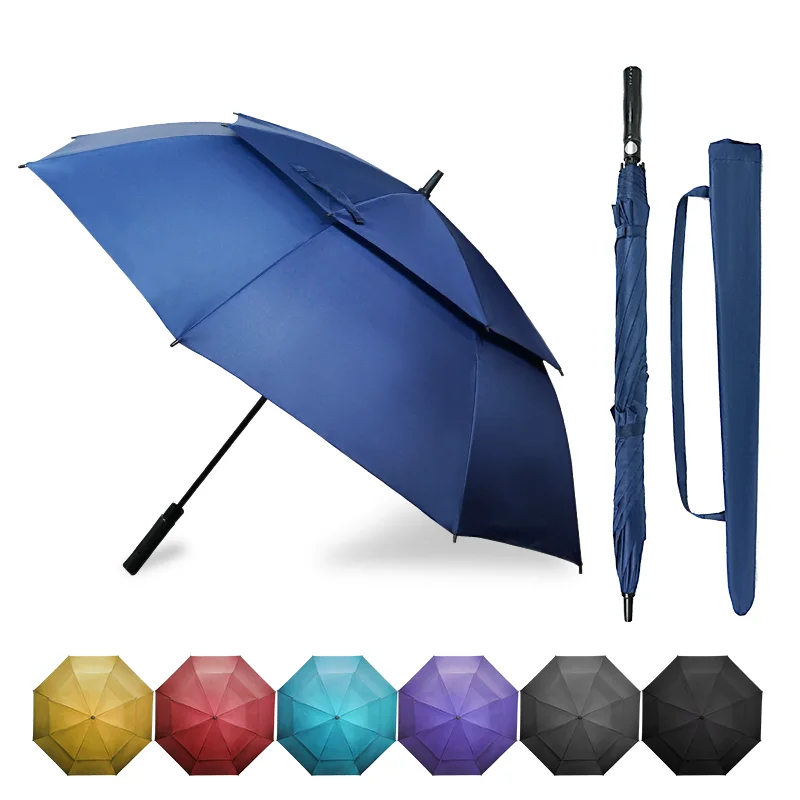 Hot Sale Double Layer Supplier Windproof Bigsunshade Summer Waterproof Chinese Umbrella With Logo