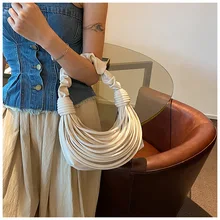 wholesales oem Underarm New niche designer Creative Noodle Women's Bags Tassel Fashion One Shoulder Cross Shoulder Dumpling Bag