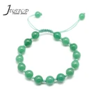 Jade Bracelet Fashion Jewelry Natural Stone Green Jade Beads Wax Rope Bracelet