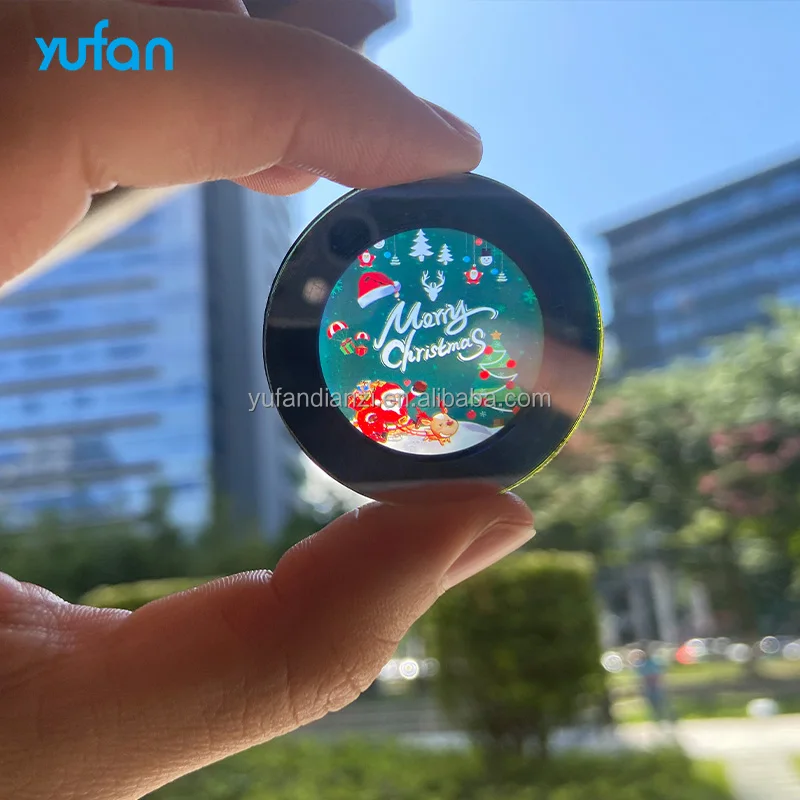 Yufan Oem Gobo Lens Laser Process Custom 37mm 53mm Single Two Full Three Color Thicknesquartz Glass