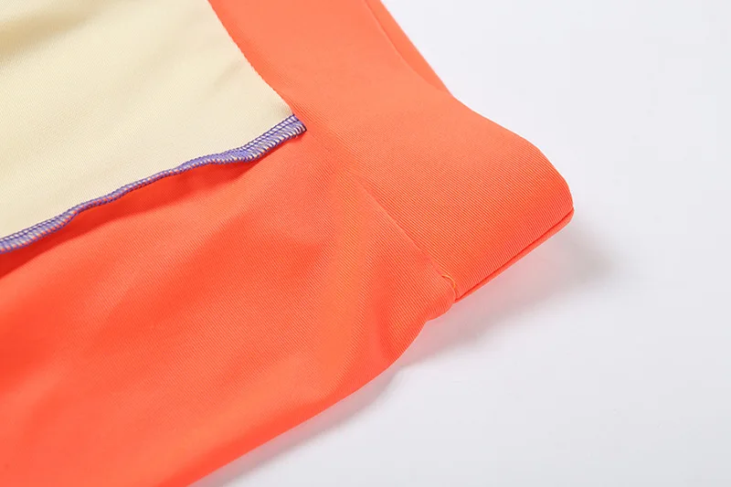 Rs1227 Sporty Athleisure Crop Top And Pants Two Piece Sets Patchwork