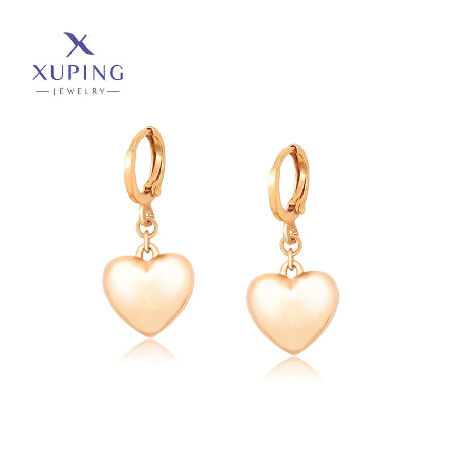 X000780668 xuping jewelry fashion elegant simple 18K gold color love earring Women heart earrings wholesale bulk