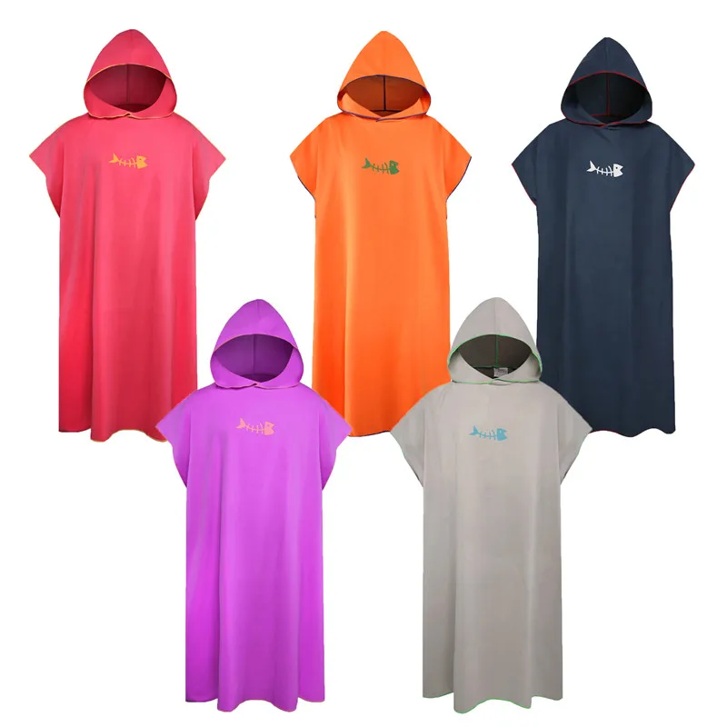 microfiber towel poncho for adults quick dry hooded changing bath robe with snap button