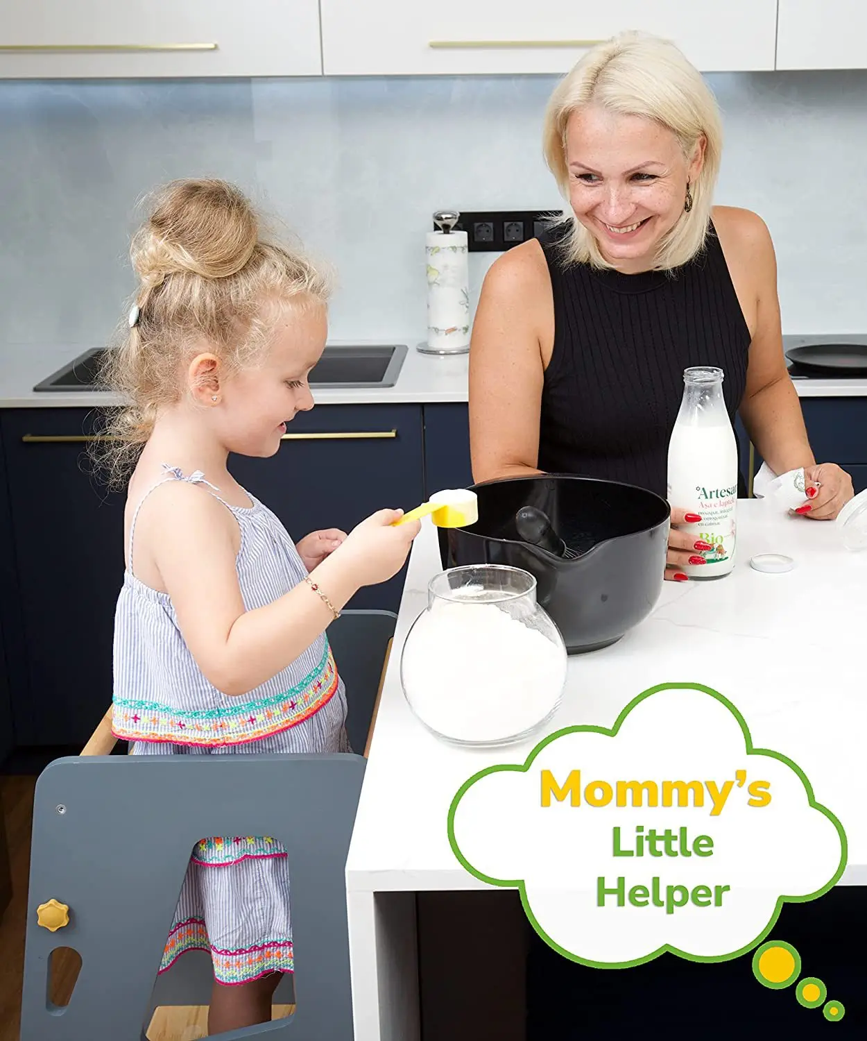 Tabouret d'aide à la cuisine personnalisé, tour debout pour tout-petits, tour d'apprentissage en bois Montessori pour enfants, fournisseur