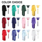 Graduation Gown Graduation Graduation Gown Promotion High School Shiny White Graduation Gown And Cap