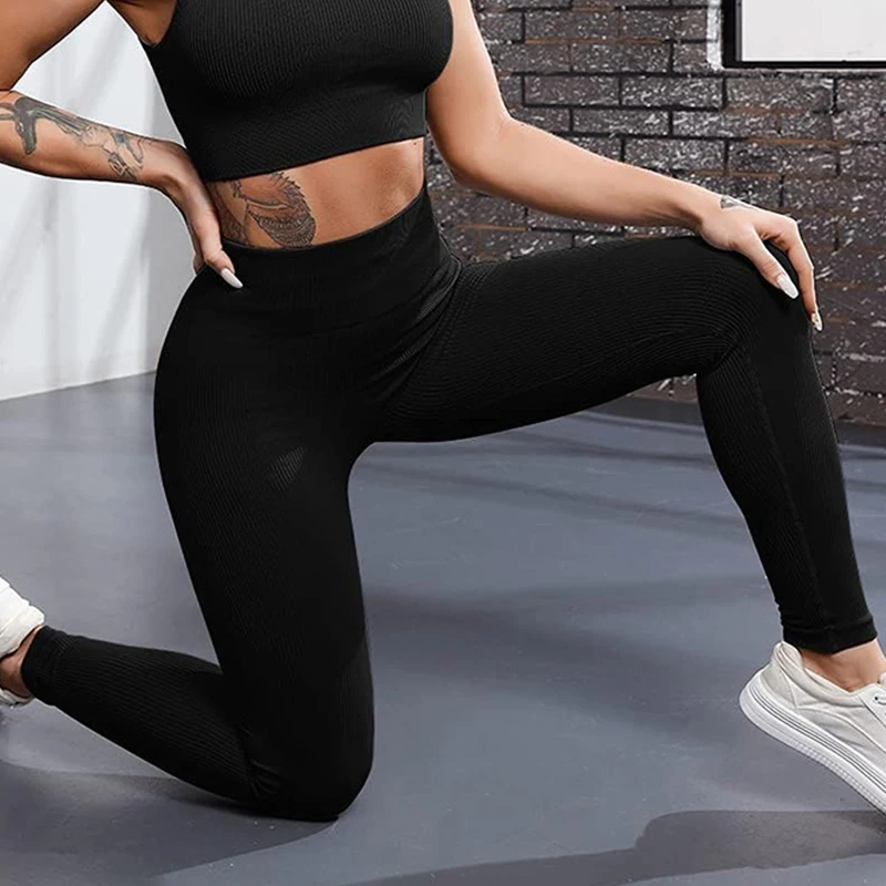 Stock Available women's leggings Breathable customizable logo high waist running fitness yoga sports pants for women