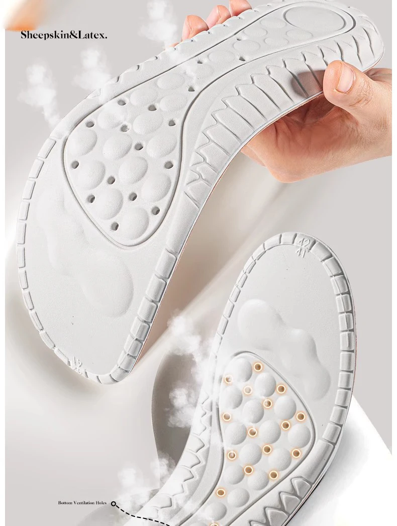 Summer New Product Top Layer Sheepskin Latex Insole Genuine Leather Sweat Absorbent Shock Absorbent Non Tiring Non Smelly Feet Summer New Product Top Layer Sheepskin Latex Insole Genuine Leather Sweat Absorbent Shock Absorbent Non Tiring Non Smelly Feet