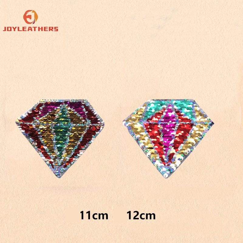 Clothing Accessories Patches Reversible Diamond Sequins Patch Stickers Embroidery Patches